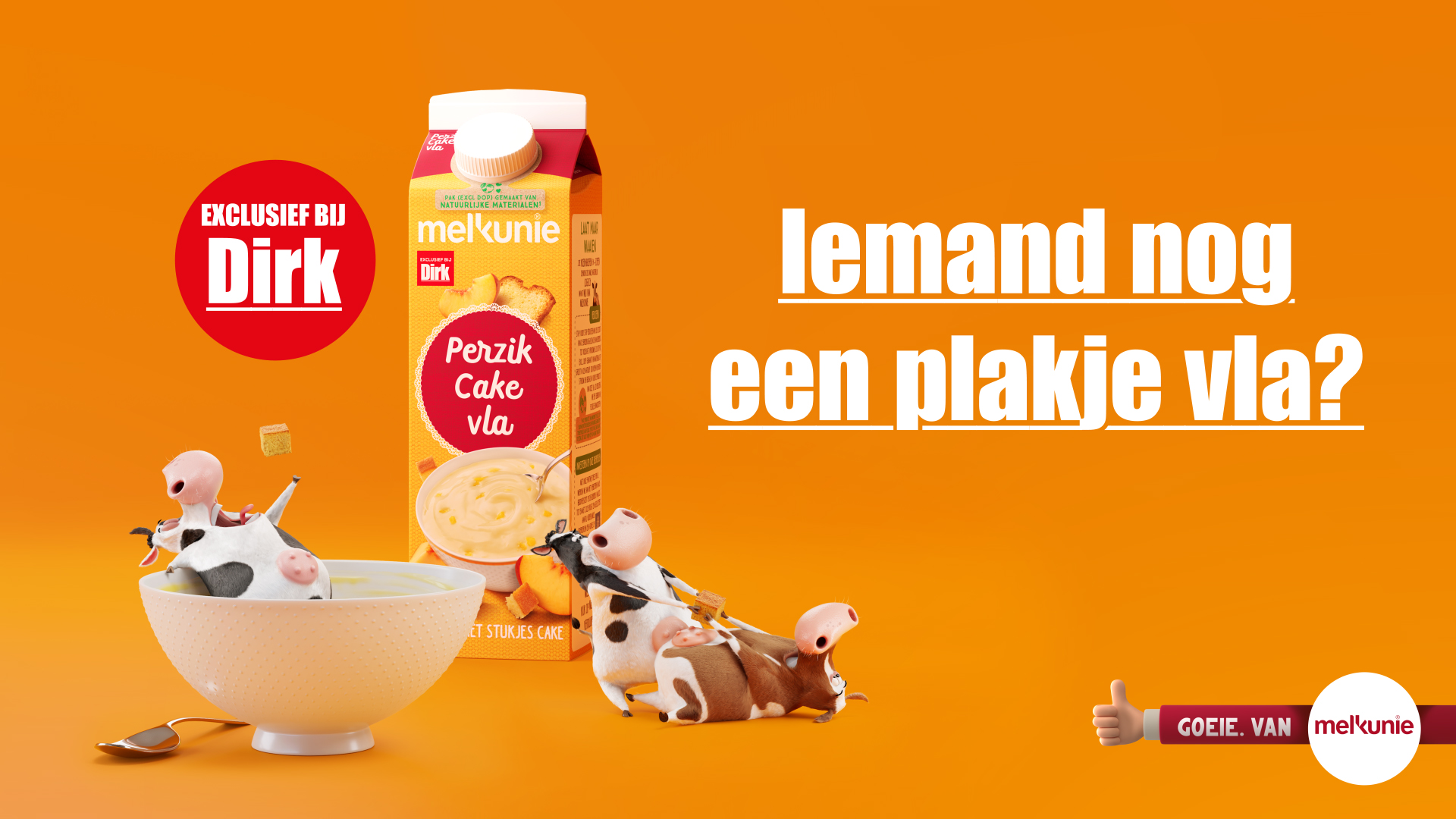 melkunie perzik cake vla