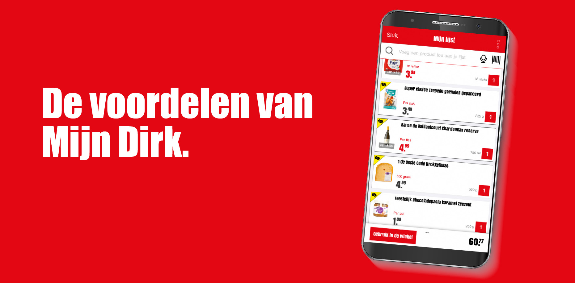 Voordelen mijn dirk banner